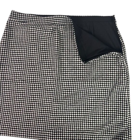 Talbots Women's size 16P Black White Checkerboard Print Skirt - Picture 4 of 7